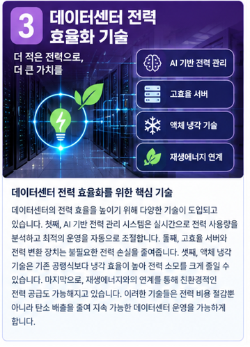 데이터센터 전력 효율화 기술